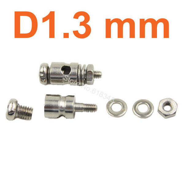 20pcs RC Plane Parts Replacement Pushrod Connectors Linkage Stoppers D2.1 mm  D1.8mm D1.3mm For Electric Foamies Model Airplane
