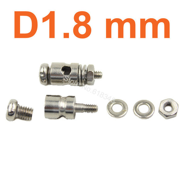 20pcs RC Plane Parts Replacement Pushrod Connectors Linkage Stoppers D2.1 mm  D1.8mm D1.3mm For Electric Foamies Model Airplane
