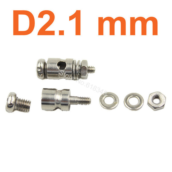 20pcs RC Plane Parts Replacement Pushrod Connectors Linkage Stoppers D2.1 mm  D1.8mm D1.3mm For Electric Foamies Model Airplane