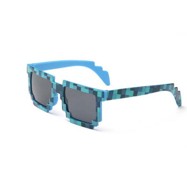 4 color! Fashion  Sunglasses Kids cos play action Game Toys Minecrafter Square Glasses with EVA case gifts for Men Women
