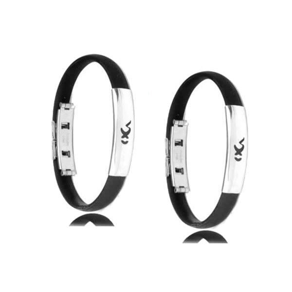 YYW New Hot Stainless Steel Silicone Bracelets Women Men Jewelry Clasp Black Rubber Bangle Zodiac Constellation Signs Bracelets