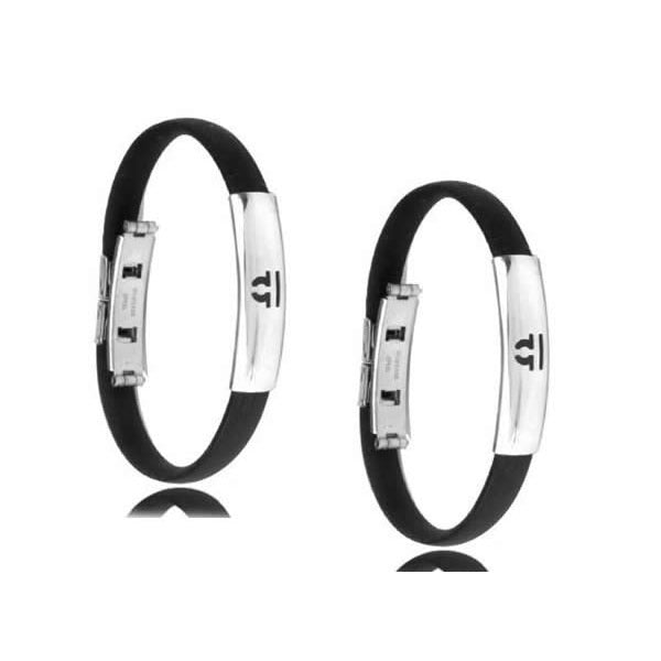 YYW New Hot Stainless Steel Silicone Bracelets Women Men Jewelry Clasp Black Rubber Bangle Zodiac Constellation Signs Bracelets