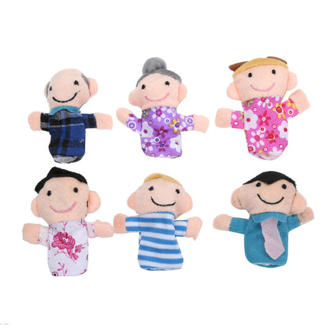 6 pcs/lot Family Finger Puppets Plush Toys Child Baby Favor Dolls Boys Girls Finger Puppets Educational Hand Toy