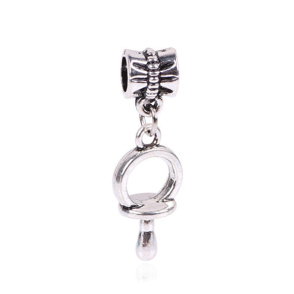 Couqcy Free Shipping 1Pc Silver Bead Charm European Silver with Love Lock key Charm Pendant Bead Fit Pandora Bracelet