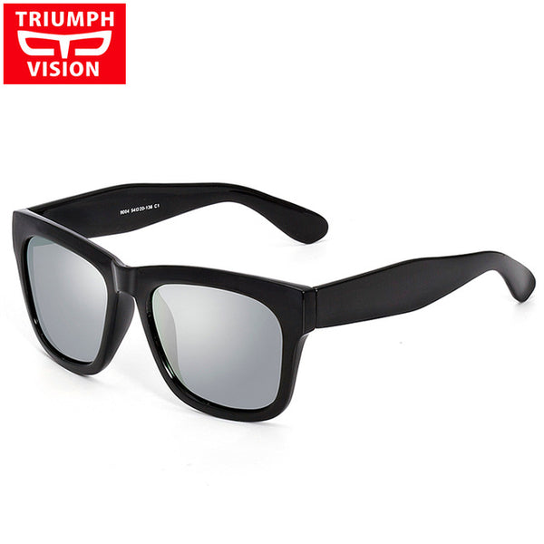 TRIUMPH VISION Male Polarized Sunglasses Men Brand Black Square Shades UV400 Polaroid Sun Glasses For Men Cool Oculos Lunette