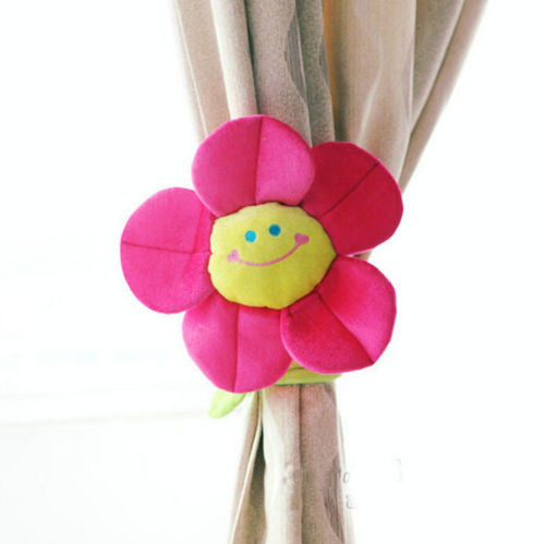 Cartoon Curtain Clip Sunflower Plush Flexible Tieback Toy Home Dcor Lovely Girls Gift