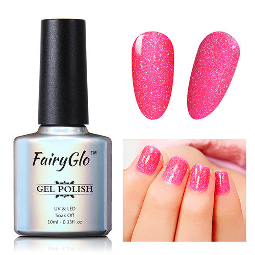 FairyGlo 10ml Neon Color Gel Nail Polish + 1 pcs Buffer Flie Soak off Gel Polish Set Bling Vernis Semi Permanent Gelpolish Kit