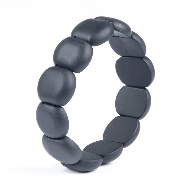 100% Quality Natural Black Bian Stone Bracelet Carve Black Bianshi Bracelet Jewelry For Women and  Men Bianshi Bracelet