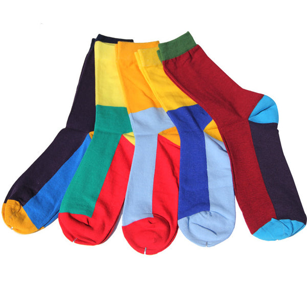Match-Up Free Shipping combed cotton brand men socks,colorful dress socks (5 pairs / lot )  no gift box