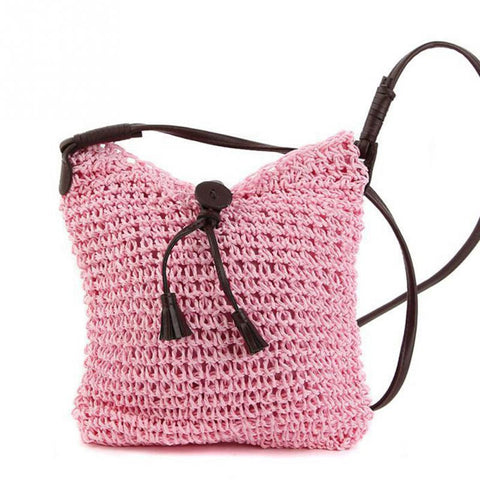 2017 New Boho Style Small Beach Crossbody Straw Bags Summer Fashion Braid Handmade Women Shoulder Bag Handbags