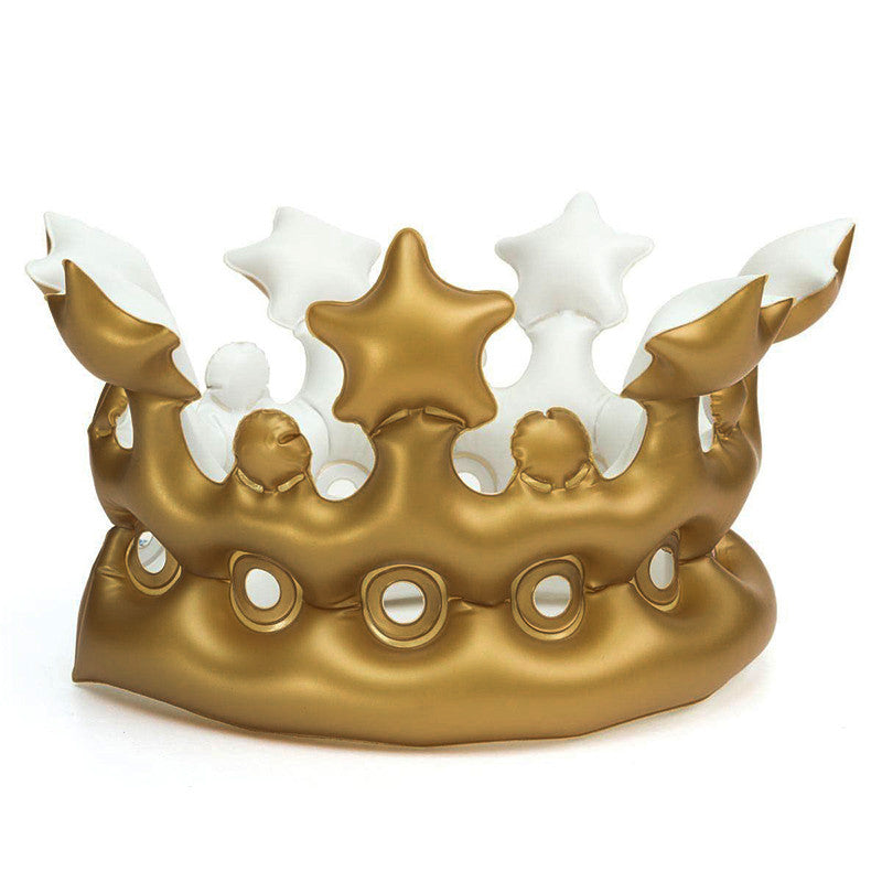 20*15cm Inflatable Crown Kids Birthday Party Hats Thicken PVC Inflated CosPlay Tools Stage Props Best Gift for Boys Girls