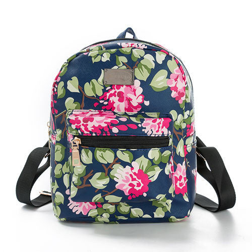 2017 New Printing Backpack School Bags For Teenagers PU Leather Women Backpacks Girls Travel Bag High Quality N509