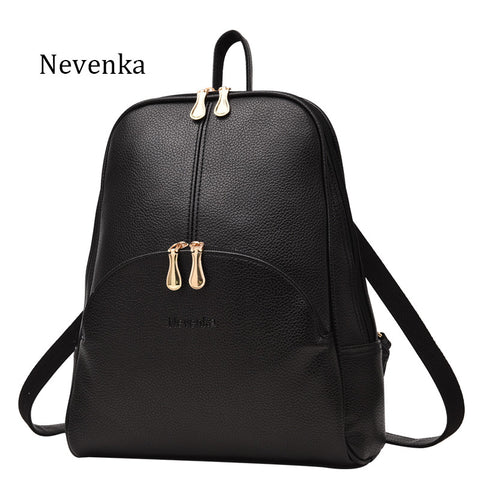 Nevenka Women Backpack Leather Backpacks Softback Bags Brand Name Bag Preppy Style Bag Casual Backpacks Teenagers Backpack Sac