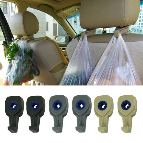 New Hot 2Pcs Car Interior Accessories Portable Auto Seat Hanger Purse Bag Organizer Holder Hook Headrest Free Shipping&Wholesale