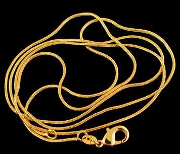 SHUANGR 2014  1pc Gold Color 1.2 MM Elegant Pattern Snake Chain Unisex Men/Women's Necklace (DIY PENDANT) 16INCH-30INCH