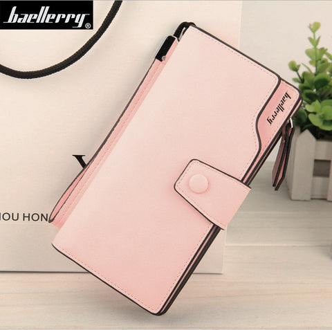 new style Multicolor Ms. wax leather wallet female long paragraph leather wallets Purse for women free shipping 13848-3