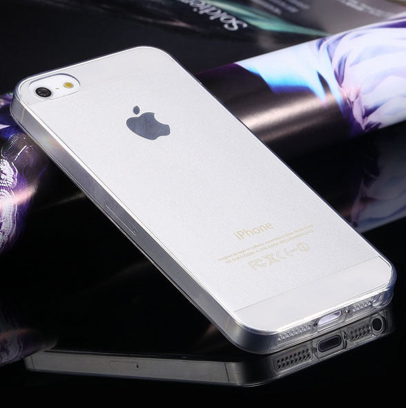 Cases For iPhone SE 5S  Soft Clear 0.33MM Super Slim TPU Gel Silicon Phone Case For Apple  iPhone 5 5S 5G Transparent Cover Bags