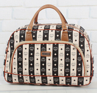 KAISIBO Women Waterproof Travel Bag Summer Style PU Leather Women Bag Travel Duffel Bag New Tower Beauty Lady Print Luggage