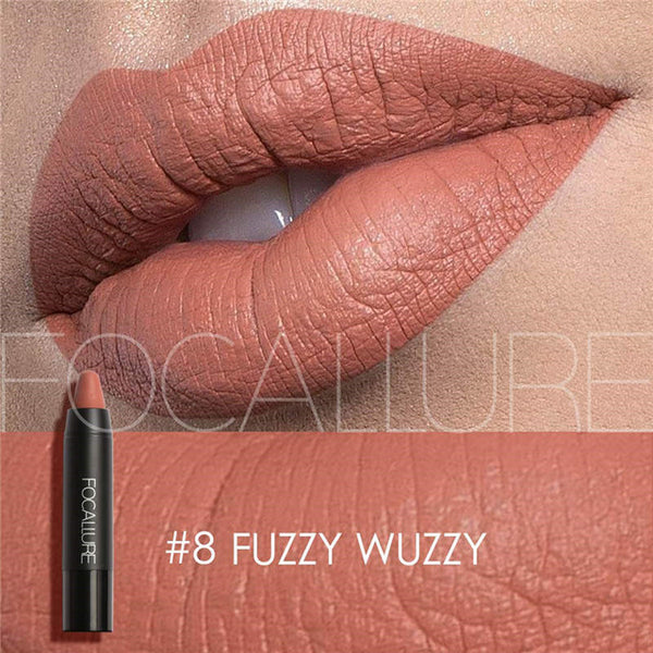 FOCALLURE Cosmetics Matte Lipstick High Gloss Lip Make Up Lips Crayons 24 hours Long Lasting Nude Women Waterproof Lipsticks