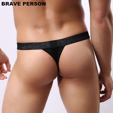 BRAVE PERSON Men Sexy Lace Transparent Personal Briefs Bikini G-string Thong Jocks Tanga Underwear Shorts Exotic T-back B1138