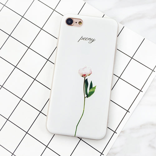 Fashion Floral Painted 3D Leaves Phone Cases for iPhone 7 7 plus 6 6s plus Soft Silicone Flower Back Case Cover Coque Capa