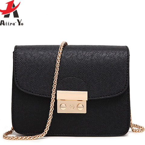 Atrra-Yo 2017 women bags ladies women leather handbags designer messenger bags summer style mini chain bag bolsas purse LS8927ay
