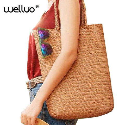2016 Summer Design Women Handbags Straw Women Messenger Bags Beach Bag Large Capacity Tote Bag Free Shipping DL0121 XA1027B
