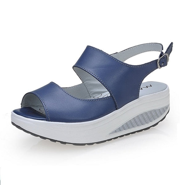 Rumbidzo 2017 Summer Women Sandals Peep Toe Swing Shoes Ladies Platform Wedges Sandals Woman Sandalias Zapatos size35- 43