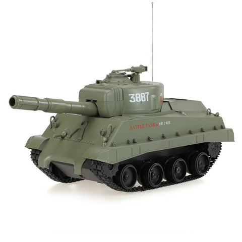 Original HENG LONG NO.3887 27MHz 1/30 Fire Ball Bullet Cannonball Shooting RC Battle Tank