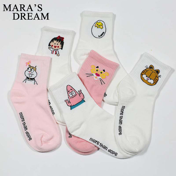 Elegant Lovely Cartoon Sweet Cotton Women Socks Cute Animals Character Ladies and Female Socks Fashion Casual Short Socks Men