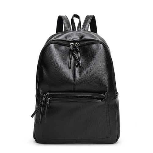 Bolish New Travel Backpack Korean Women Backpack Leisure Student Schoolbag Soft PU Leather Women Bag