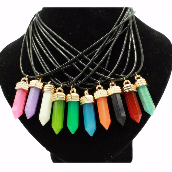 NK645 Hot Selling Hot Collares 2017 New Men Bijoux 10 Colors Bullet Pendants Necklaces For Women Jewelry Gift Girl collier