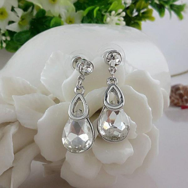 Earrings For Women Silver Plated Austrian crystal earrings jewelry Fashion Luxury Charm Infinity oorbellen boucle d'oreille