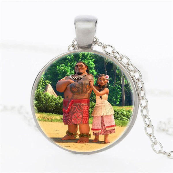 Princess Moana Necklace Key Ring Pendant Anime Figures Action & Toy Moana