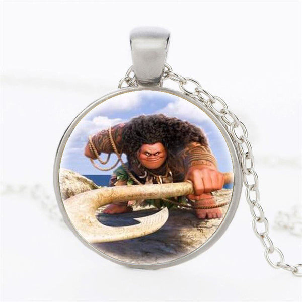 Princess Moana Necklace Key Ring Pendant Anime Figures Action & Toy Moana