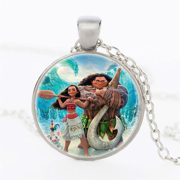 Princess Moana Necklace Key Ring Pendant Anime Figures Action & Toy Moana