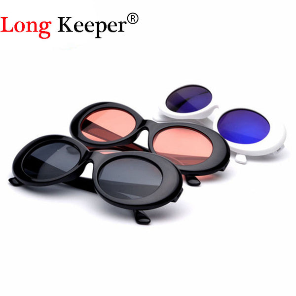 Long Keeper 2017 Oval Sunglasses NIRVANA Kurt Cobain Star Style Sunglasses Men Women Retro Sun Glasses 16 Colors Wholesale Price