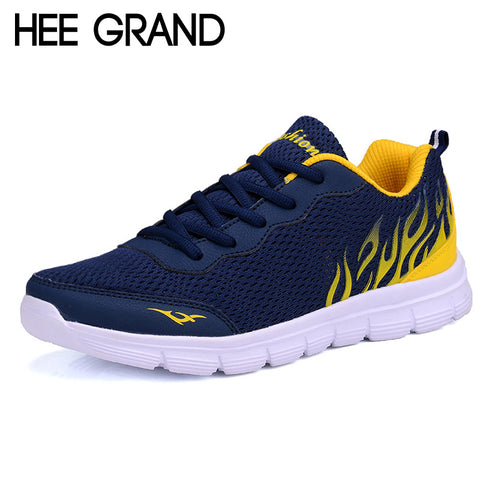 Hee Grand 2017 Casual Men Shoes Summer Style Mesh Flats Lace-Up Man Loafers Creepers Casual Shoes Plus Size 38-45 XMR1829