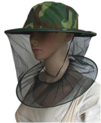 Insect Mosquito Net Mesh Face Fishing Hunting Outdoor Camping Hat Protector Cap