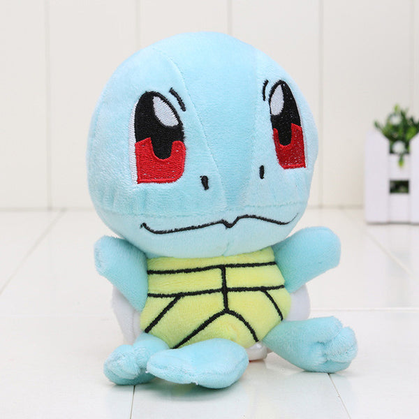 11-18cm Cute Plush Toys Pikachu Bulbasaur Jirachi Squirtle Totodile Dragonite Charmander Lapras Lugia Mudkip Poke Dolls