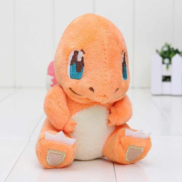 11-18cm Cute Plush Toys Pikachu Bulbasaur Jirachi Squirtle Totodile Dragonite Charmander Lapras Lugia Mudkip Poke Dolls