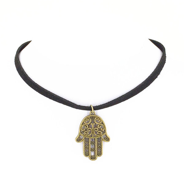 Hot new fashion torques Plain Black Velvet Ribbon statement Alloy Pendant Chokers Necklace women 2016 jewelry Gift free shipping