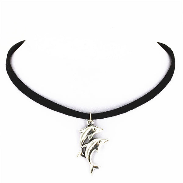 Hot new fashion torques Plain Black Velvet Ribbon statement Alloy Pendant Chokers Necklace women 2016 jewelry Gift free shipping