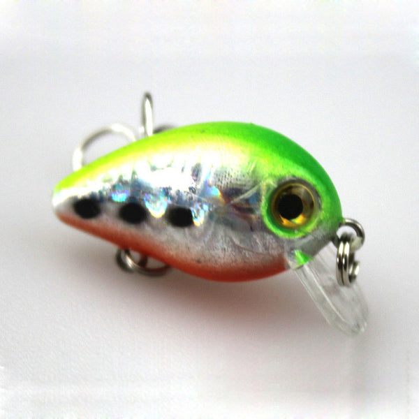 1Pc 3cm 1.5g Mini Crazy Wobble pesca Crankbait Hard Crank Bait Tackle Artificial Fishing Lures Swim bait Japan Wobbler YE-205