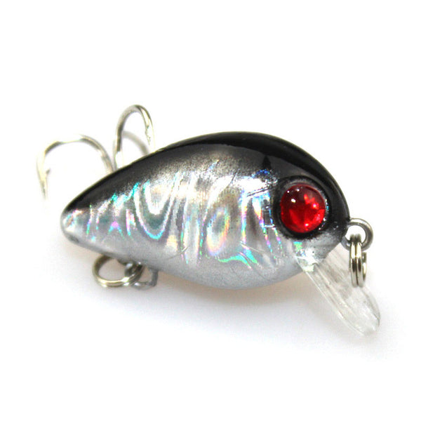 1Pc 3cm 1.5g Mini Crazy Wobble pesca Crankbait Hard Crank Bait Tackle Artificial Fishing Lures Swim bait Japan Wobbler YE-205