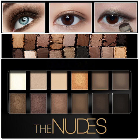 12color Pigment Bronzer Glitter Matte Eye Shadow Brand Cosmetics Eyes Makeup Palette Nude Eyeshadow Kit