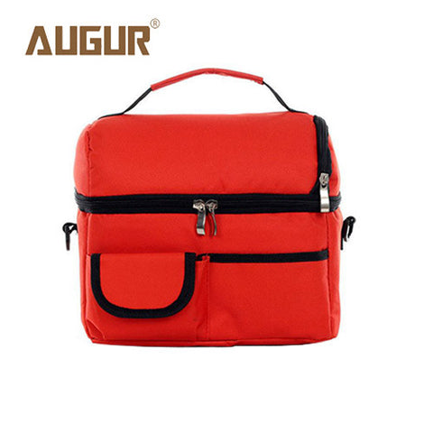 AUGUR Brand Portable Lunch Picnic Bag Insulated Cooler Bag Ice Bag Cool Bag Lunch Box Kit Hand Lunch Pouch Free Shipping