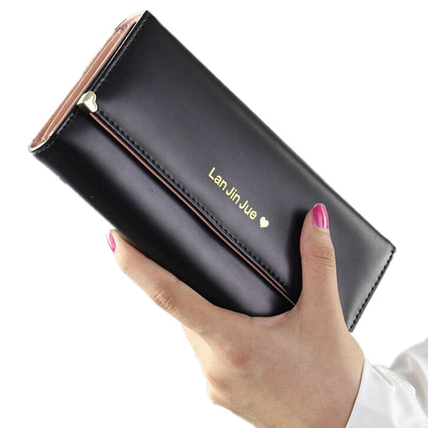 Promotion! 2017 HOT Fashion Lady Bag Women Wallet Bag Popular Purse Long Bags PU Handbags Card Holder party Gift Free N682