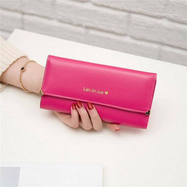 Promotion! 2017 HOT Fashion Lady Bag Women Wallet Bag Popular Purse Long Bags PU Handbags Card Holder party Gift Free N682