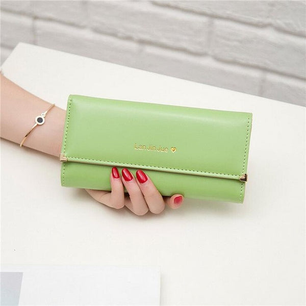 Promotion! 2017 HOT Fashion Lady Bag Women Wallet Bag Popular Purse Long Bags PU Handbags Card Holder party Gift Free N682